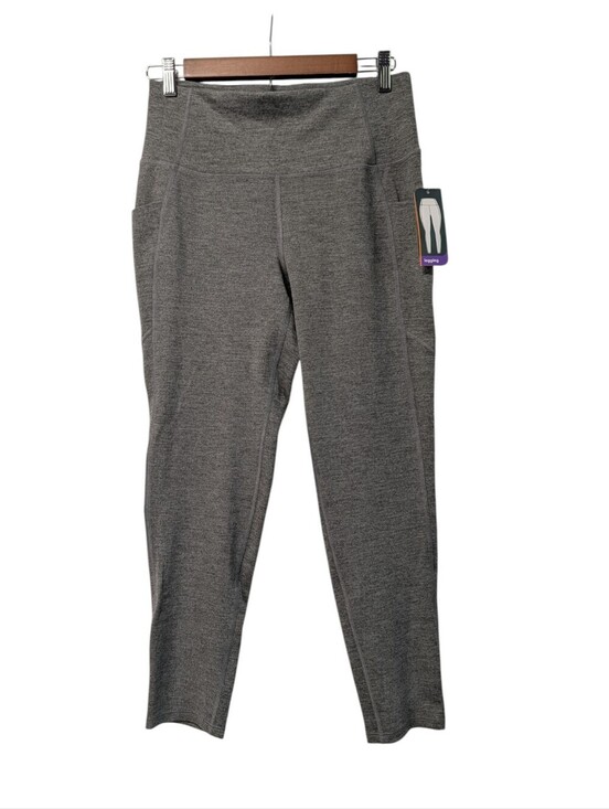 MTA Sport Pants - MTA Sport Gray Leggings  Side Pockets High Rise Activewear Women's Size M NWT